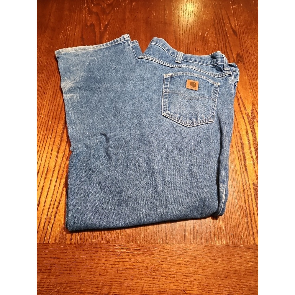 Carhartt‎ Men Jeans Relaxed Fit 44x30 100% Cotton *Ripped pocket *(A951)